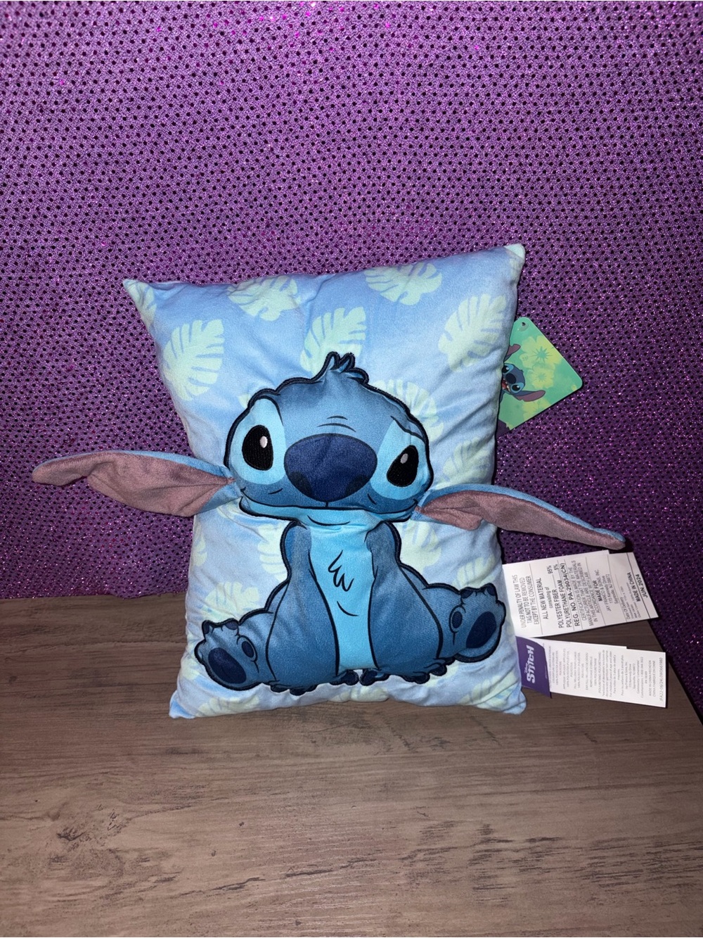 🆕💜 Disney Lilo & Stitch Plush Throw Pillow Decorative Cushion NWT
